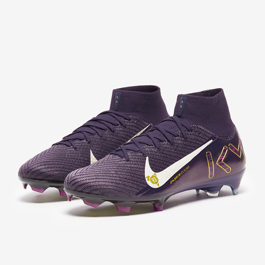 Nike Air Zoom Mercurial Superfly X Elite x Mbappe FG Chuteira Campo Grand Purple/Pale Ivory