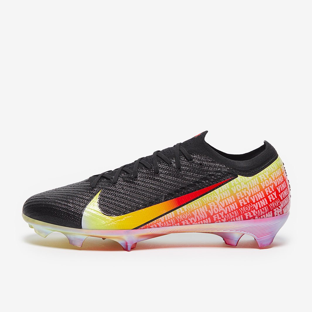 Nike Air Zoom Mercurial Vapor XVI Elite x Vini Jr FG Football Boots Black/Dynamic Yellow/Green Spark/Bright Crimson