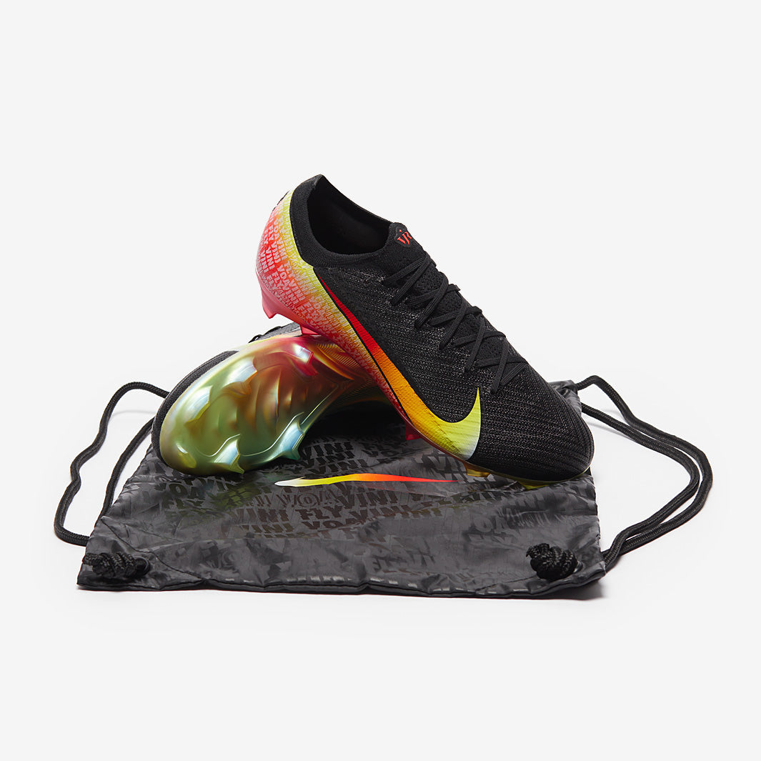 Nike Air Zoom Mercurial Vapor XVI Elite x Vini Jr FG Football Boots Black/Dynamic Yellow/Green Spark/Bright Crimson