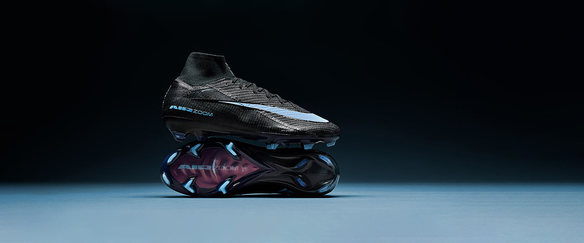 Nike Air Zoom Mercurial Superfly X Elite FG Football Boots Black/Ice Blue