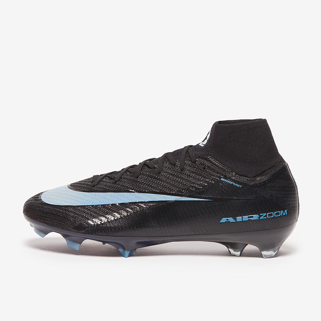 Nike Air Zoom Mercurial Superfly X Elite FG Football Boots Black/Ice Blue
