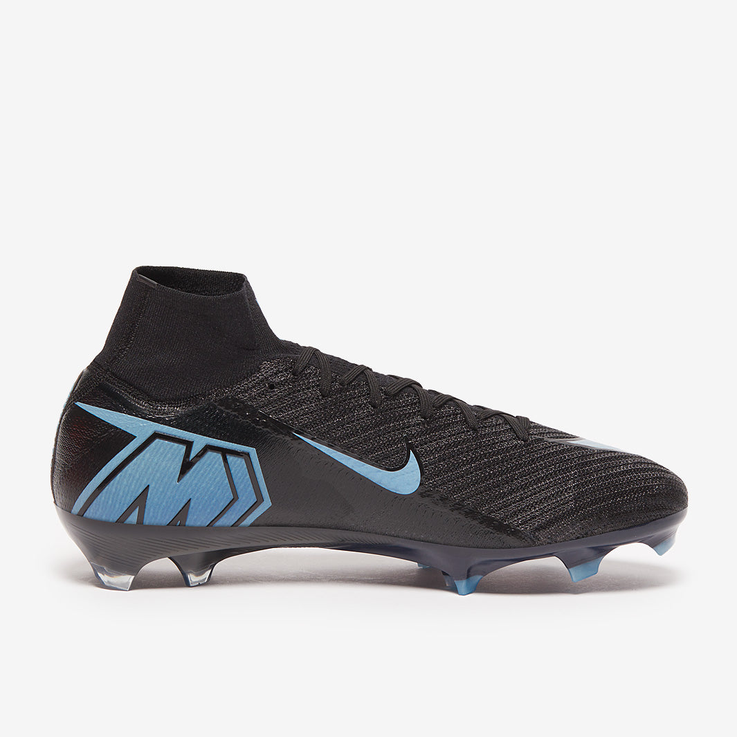 Nike Air Zoom Mercurial Superfly X Elite FG Football Boots Black/Ice Blue