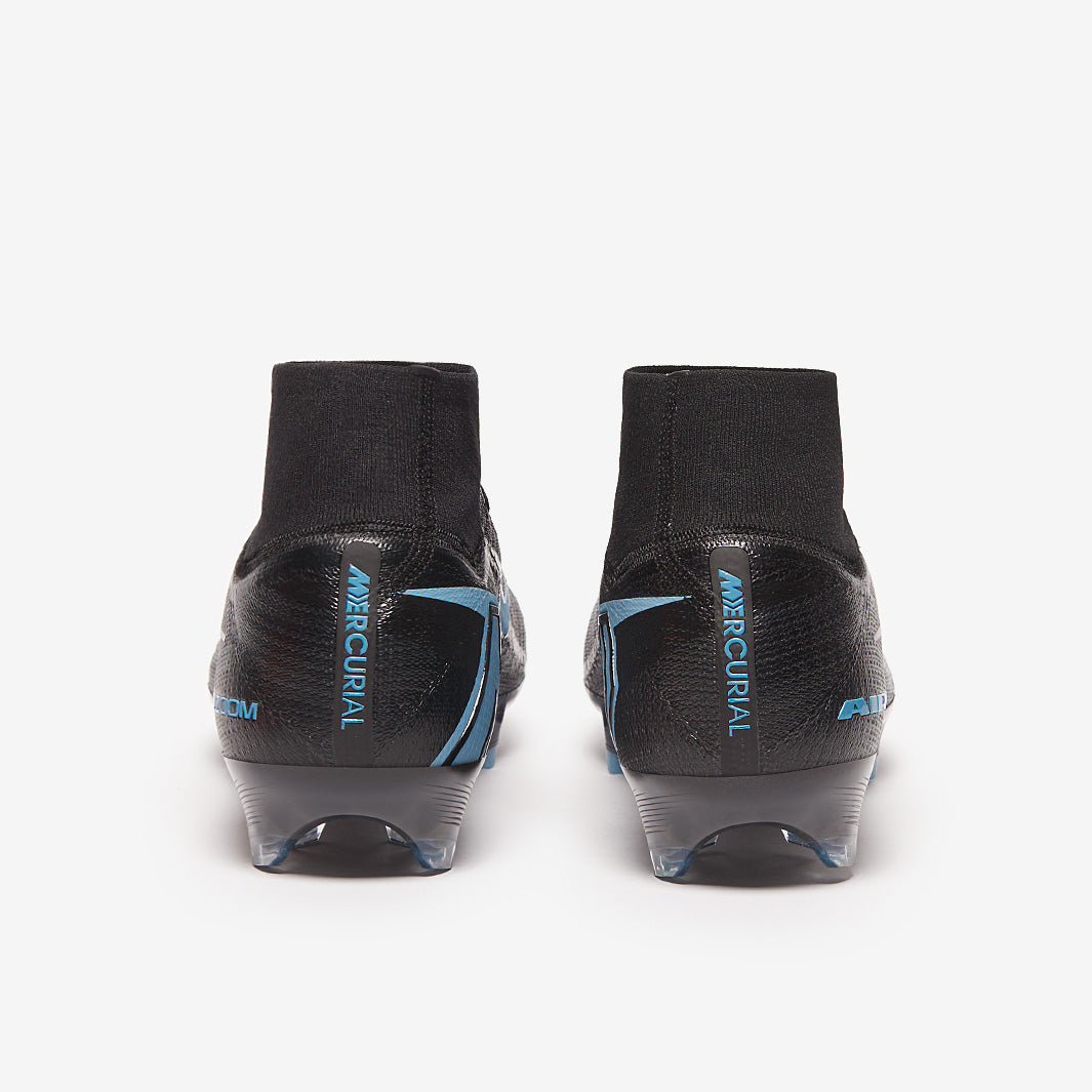 Nike Air Zoom Mercurial Superfly X Elite FG Football Boots Black/Ice Blue