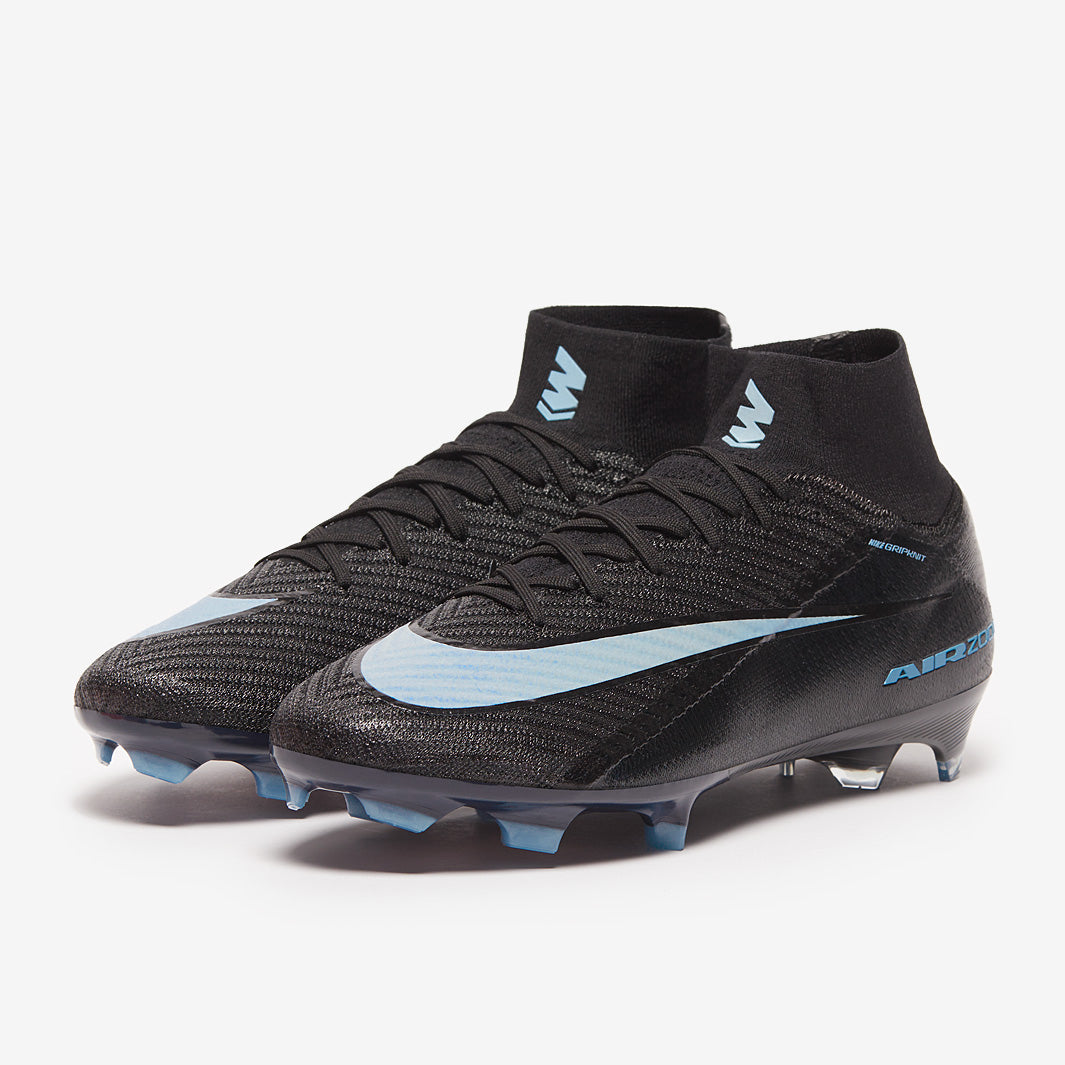 Nike Air Zoom Mercurial Superfly X Elite FG Football Boots Black/Ice Blue