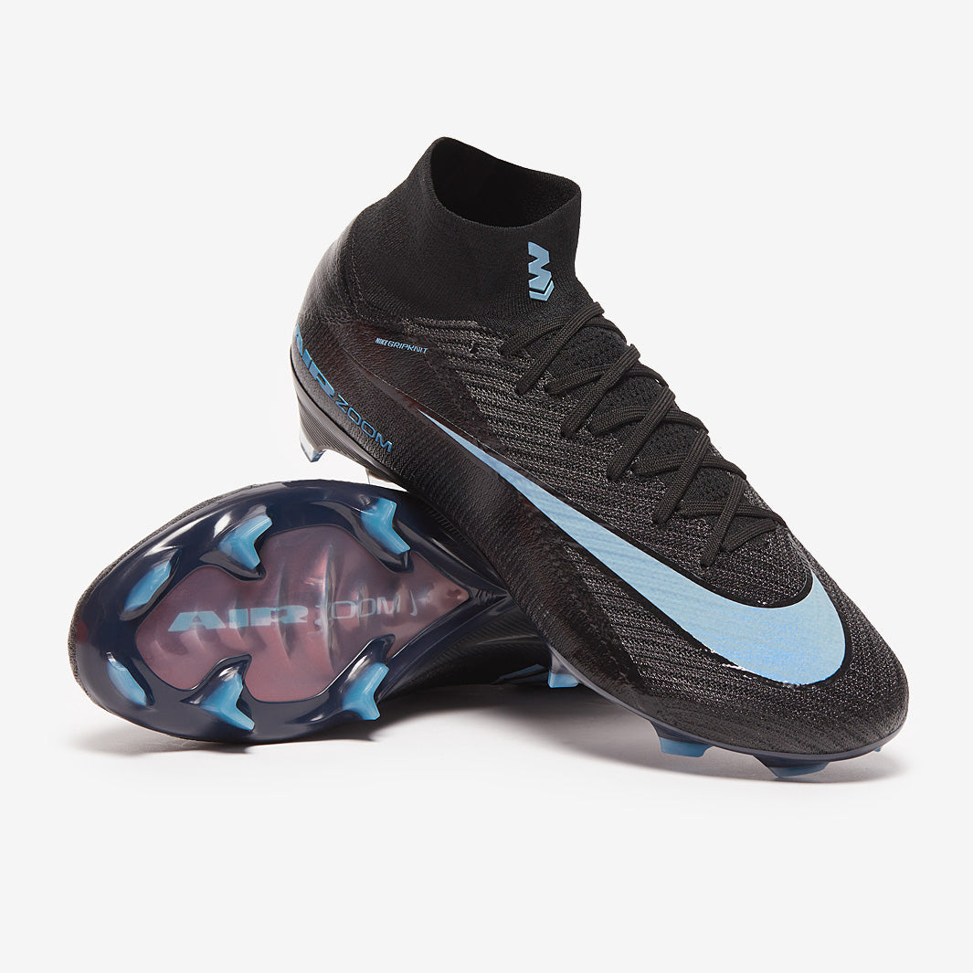 Nike Air Zoom Mercurial Superfly X Elite FG Football Boots Black/Ice Blue