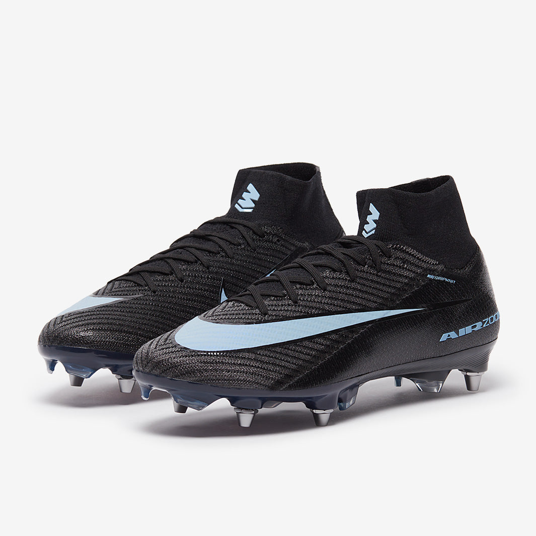 Nike Air Zoom Mercurial Superfly X Elite SG-Pro Football Boots Black/Ice Blue