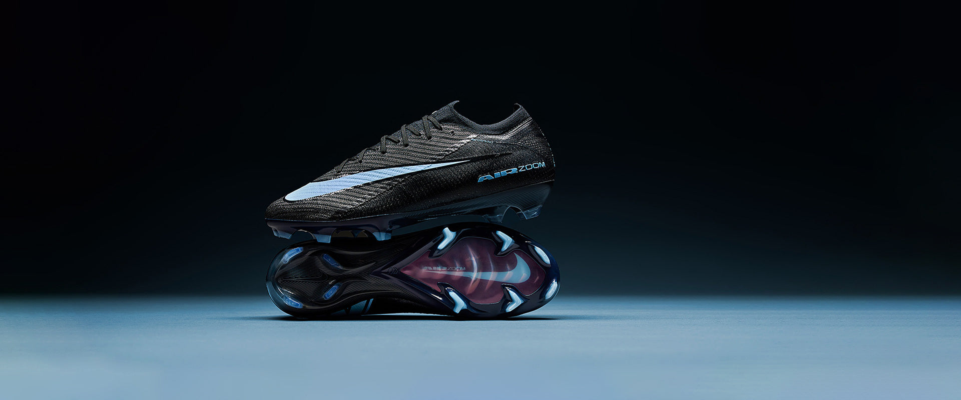 Nike Air Zoom Mercurial Vapor XVI Elite FG Football Boots Black/Ice Blue