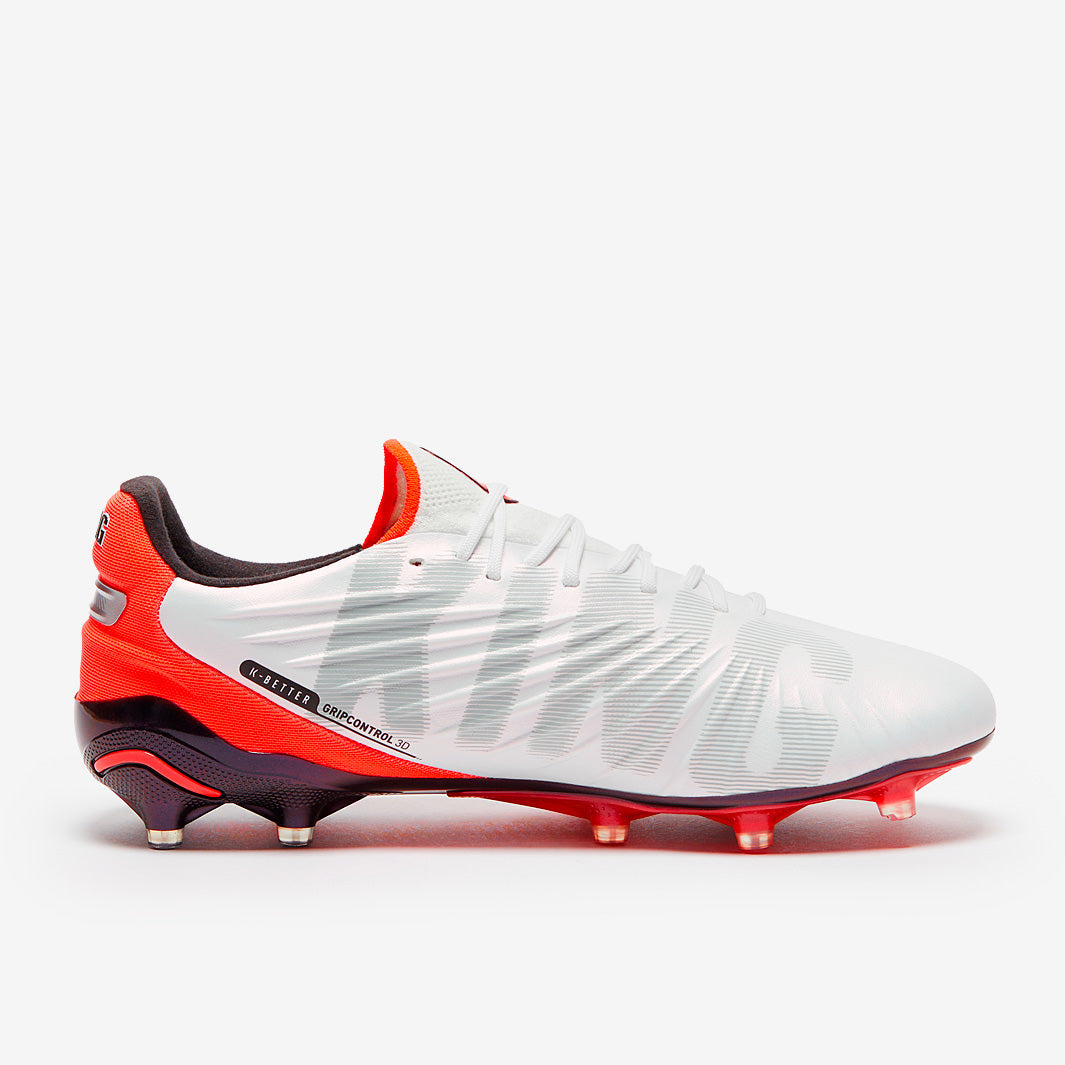 Puma King Ultimate FG/AG Football Boots Puma White/Puma Silver/Glowing Red/Puma Black