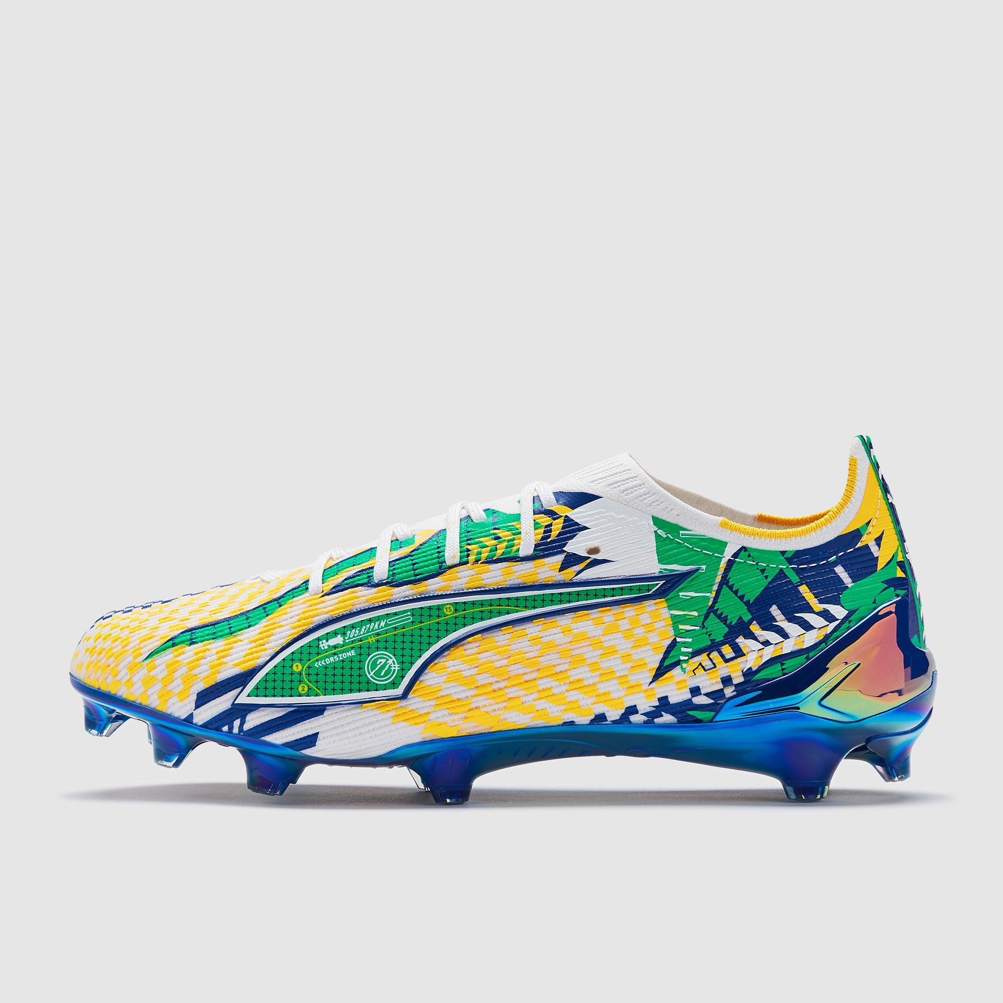 Puma Ultra 6 Racetrack Brazil Ultimate FG Football Boots White/Yellow/Blue
