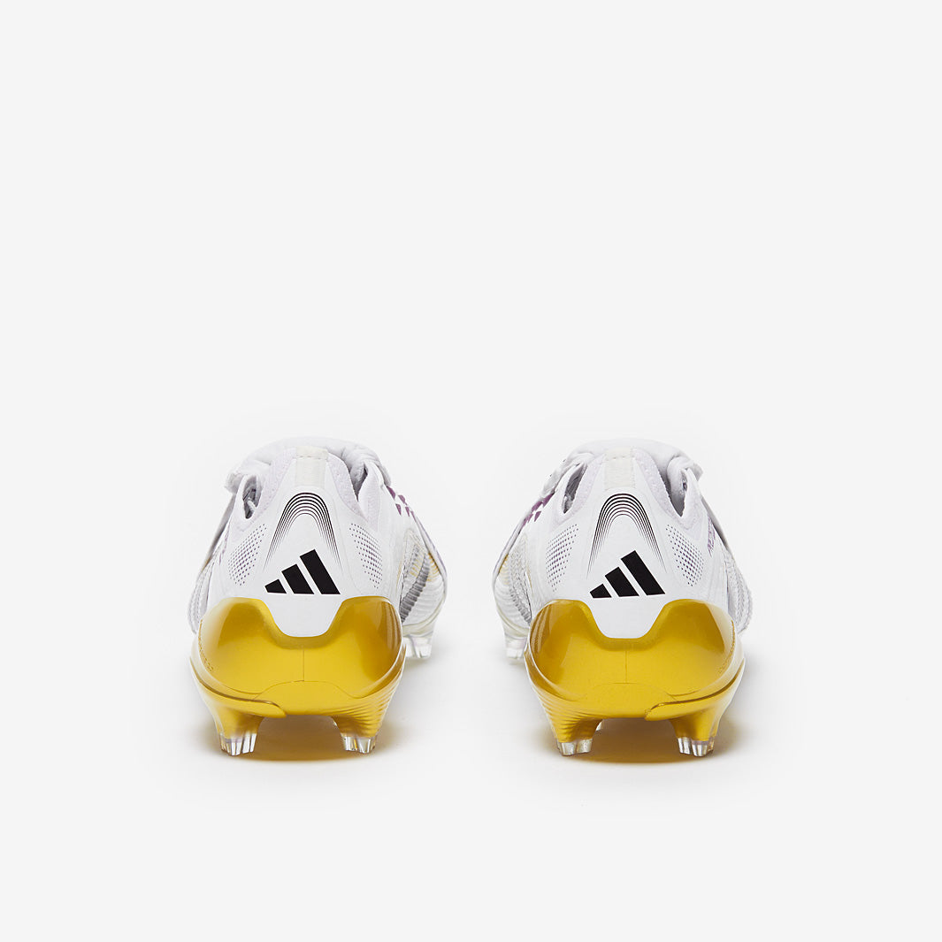 Adidas Predator Elite Tongue FG Football Boots White/Core Black/Met Gold