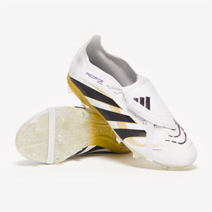 Adidas Kids Predator Elite Tongue FG Football Boots White/Core Black/Met Gold