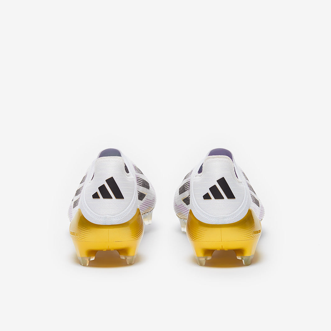 Adidas F50 Elite Laceless FG Football Boots White/Core Black/Met Gold