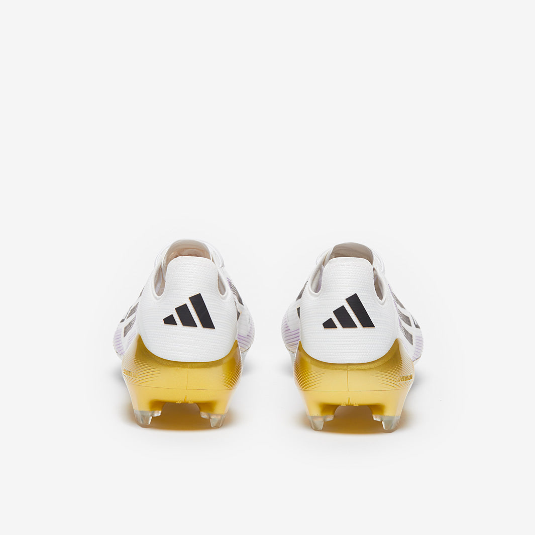 Adidas F50 Elite FG Football Boots White/Core Black/Met Gold