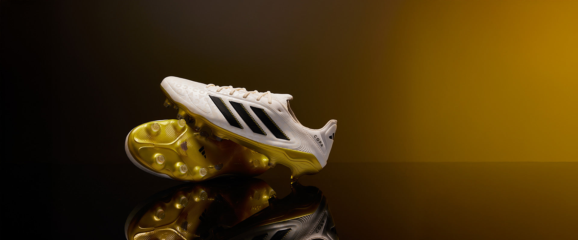 Adidas Copa Pure III Elite FG/MG Football Boots White/Core Black/Met Gold