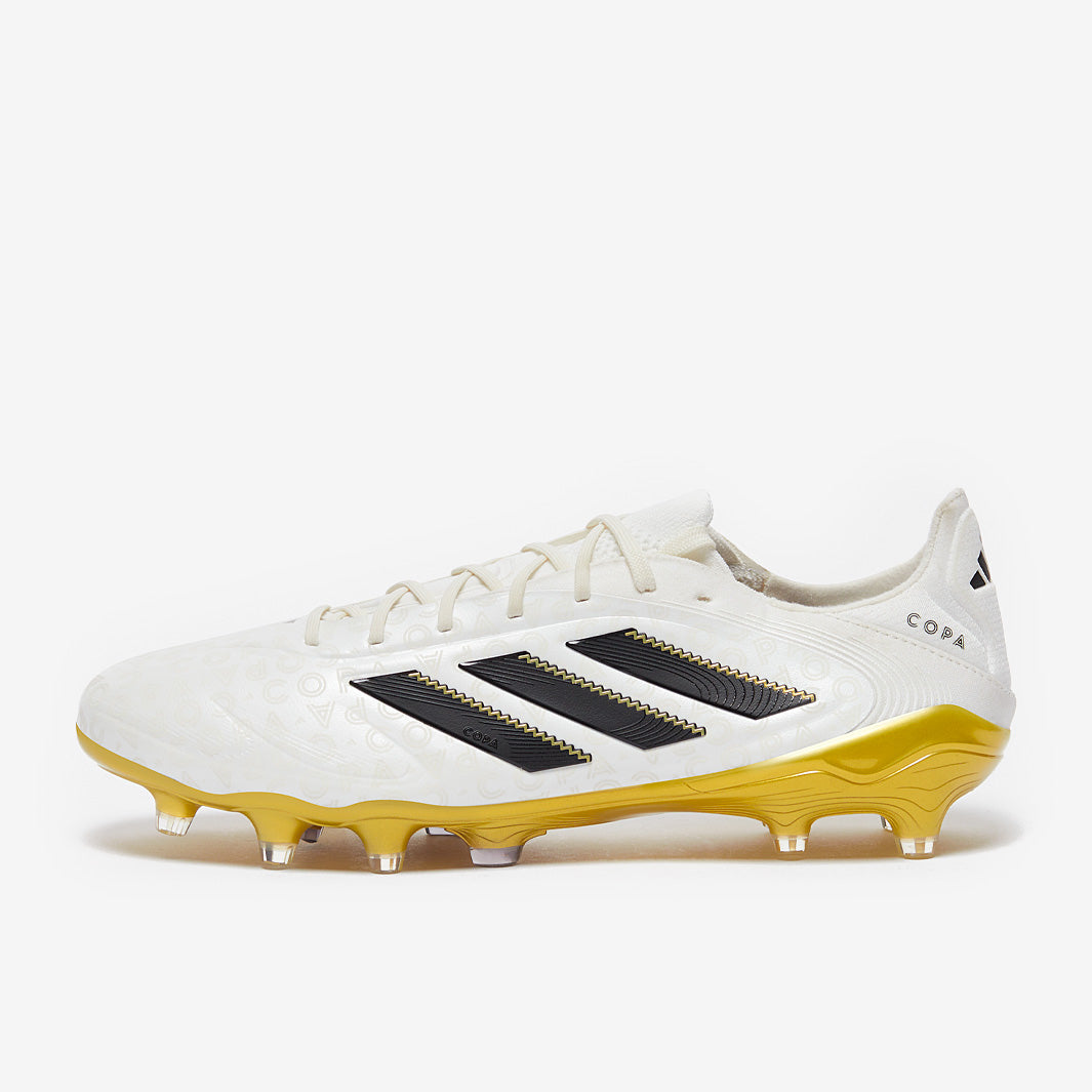 Adidas Copa Pure III Elite FG/MG Football Boots White/Core Black/Met Gold