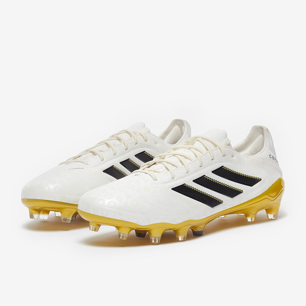 Adidas Copa Pure III Elite FG/MG Football Boots White/Core Black/Met Gold