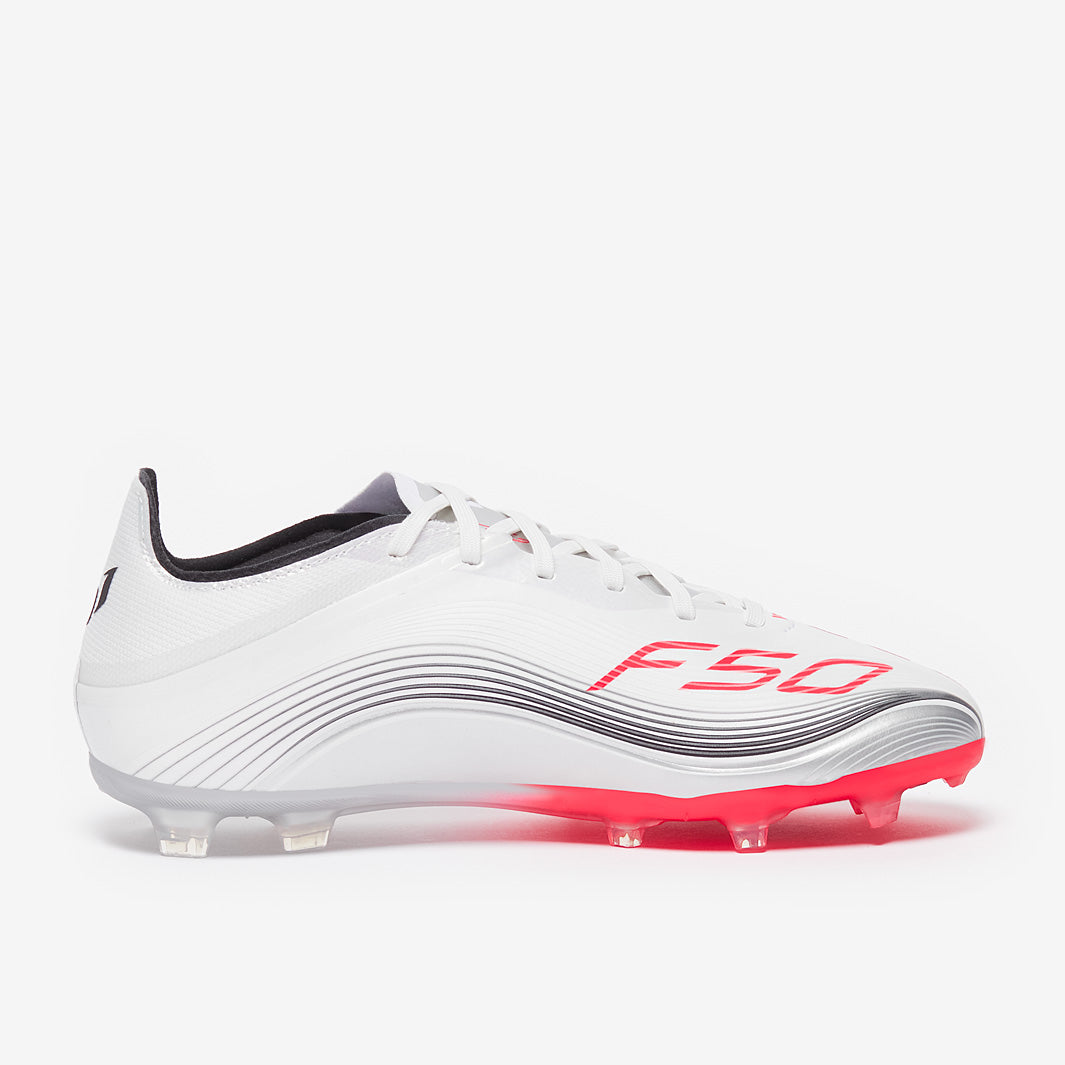 adidas Kids F50 Elite x Messi FG Football Boots Ftwr White/Lucid Red/Silver Met