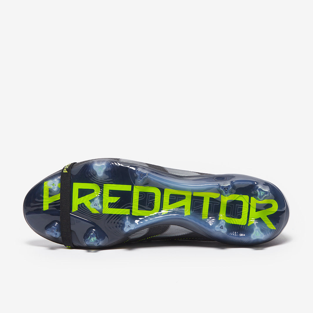 Adidas Predator Elite Tongue FG Football Boots Core Black/Carbon/Lucid Lemon