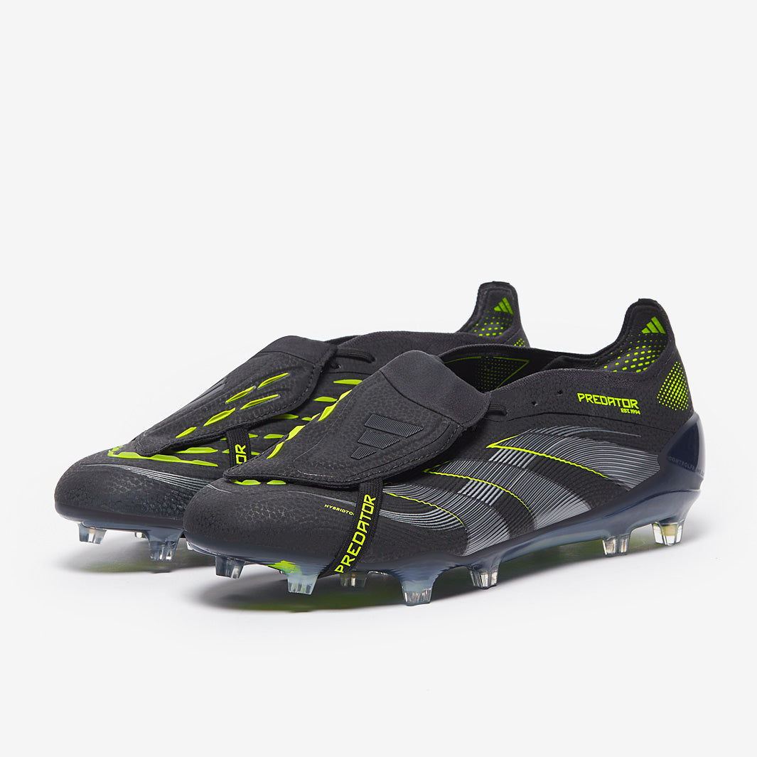 Adidas Predator Elite Tongue FG Football Boots Core Black/Carbon/Lucid Lemon
