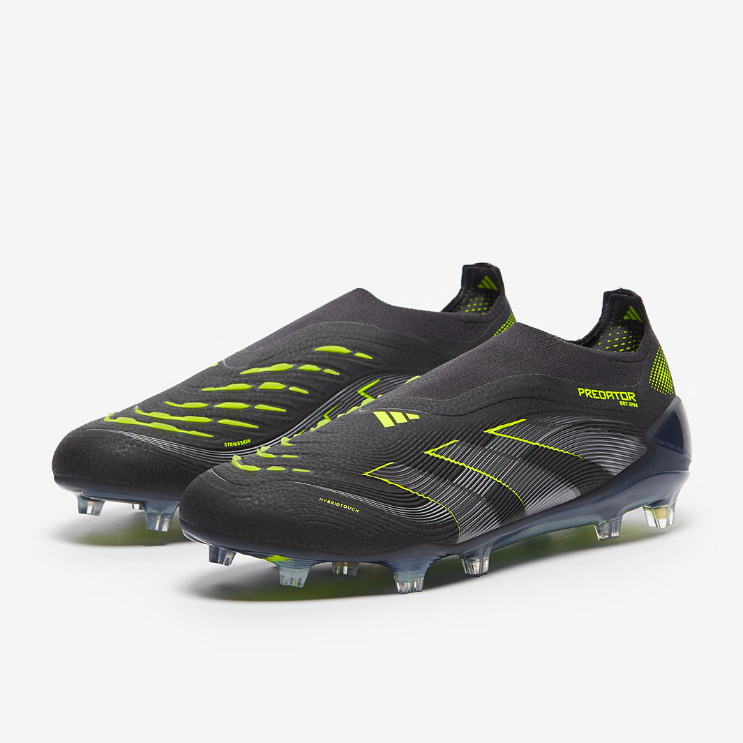 Adidas Predator Elite Laceless FG Football Boots Core Black/Carbon/Lucid Lemon