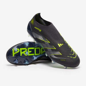 Adidas Predator Elite Laceless FG Football Boots Core Black/Carbon/Lucid Lemon