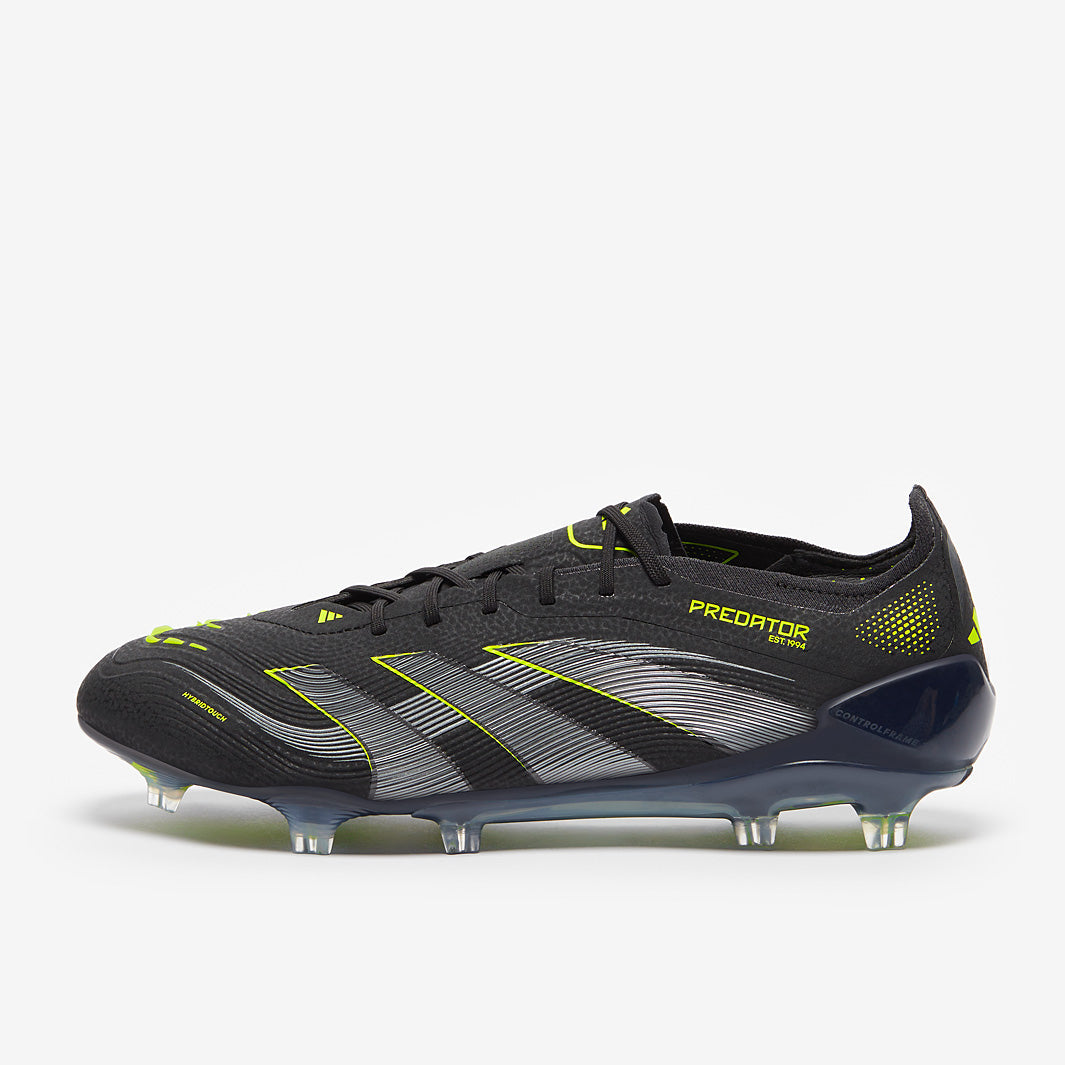 Adidas Predator Elite FG Football Boots Core Black/Carbon/Lucid Lemon