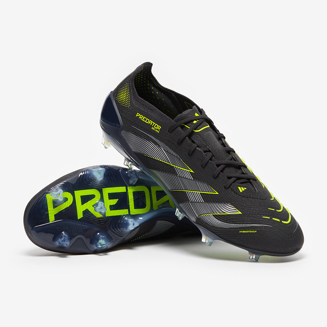 Adidas Predator Elite FG Football Boots Core Black/Carbon/Lucid Lemon