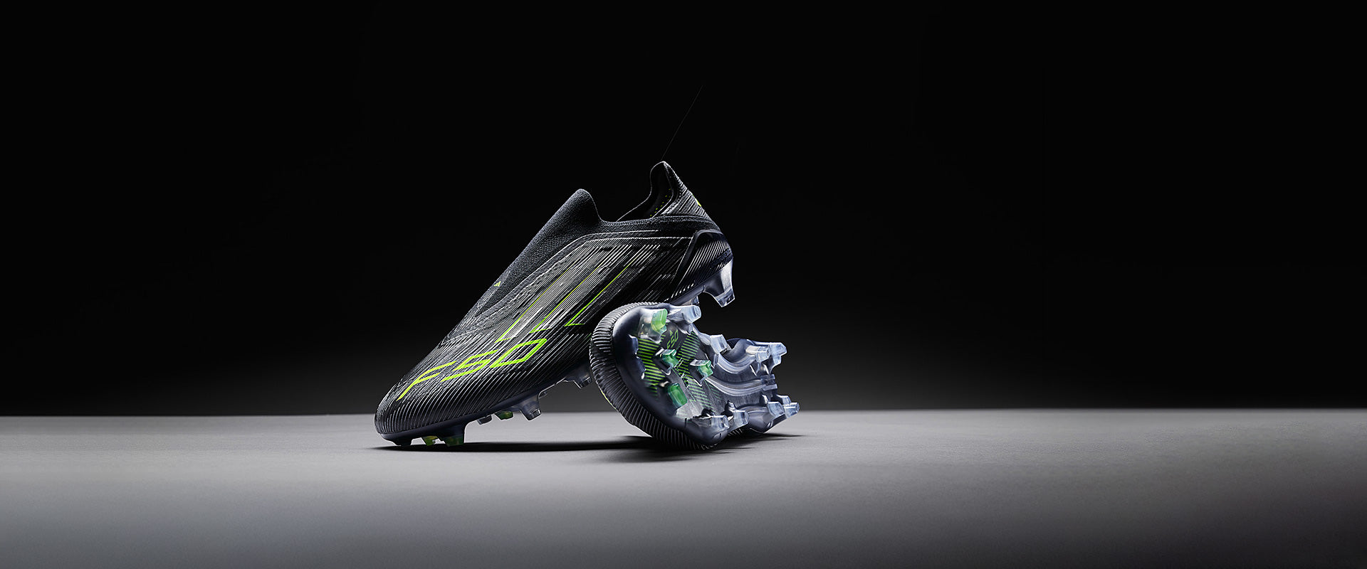 Adidas F50 Elite Laceless FG Football Boots Core Black/Iron Met./Lucid Lemon