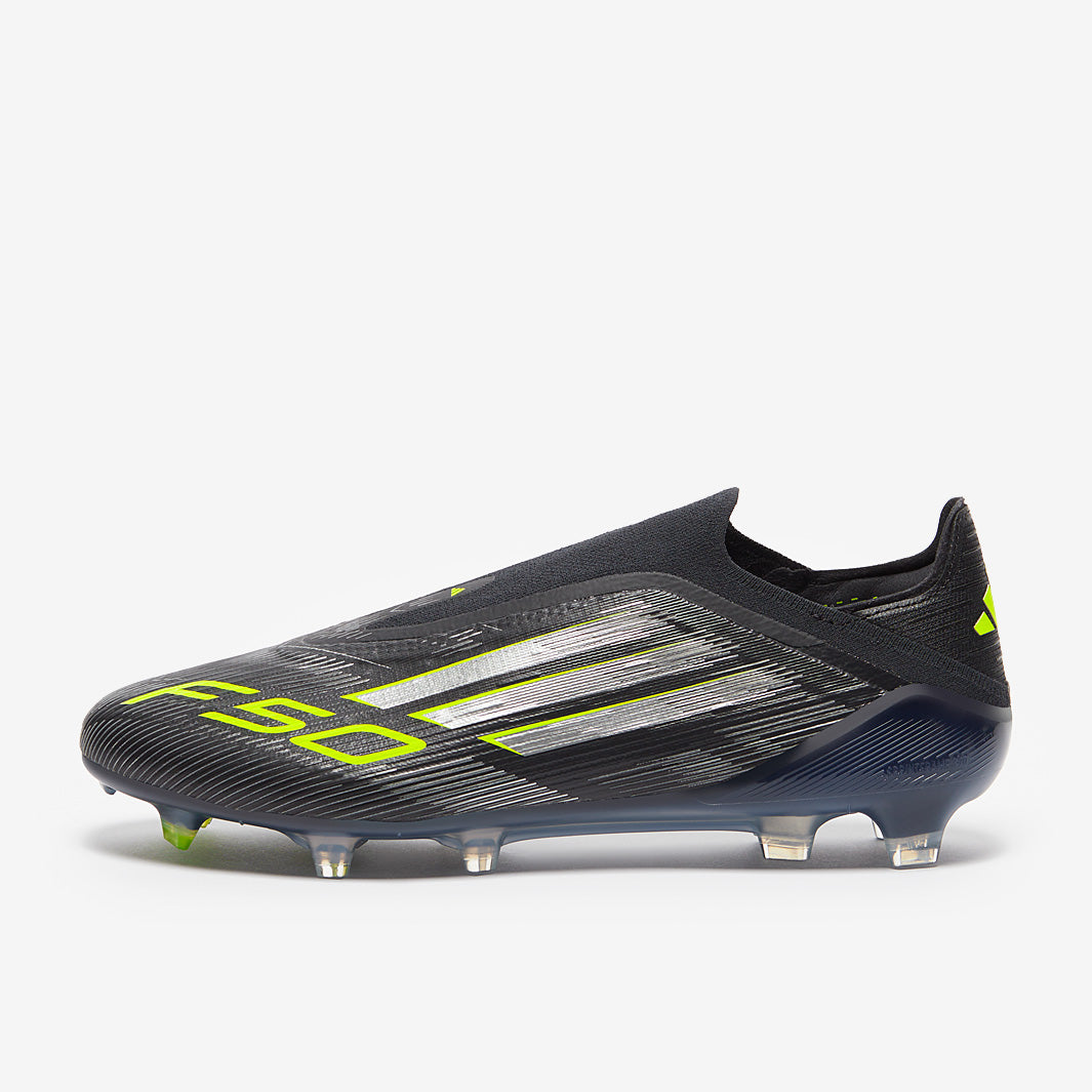 Adidas F50 Elite Laceless FG Football Boots Core Black/Iron Met./Lucid Lemon