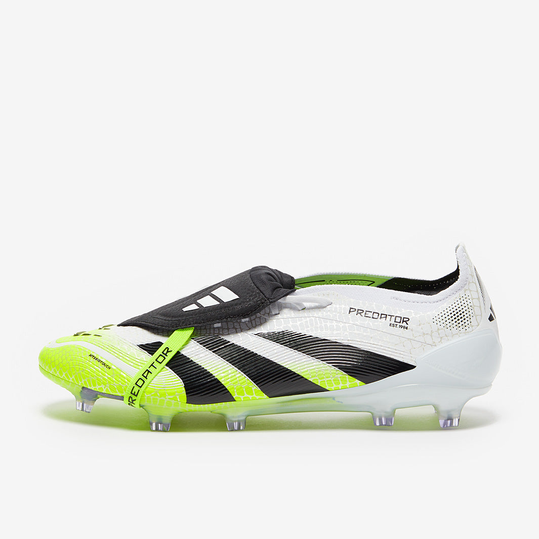 Adidas Predator Elite Tongue FG Football Boots Ftwr White/Core Black/Lucid Lemon