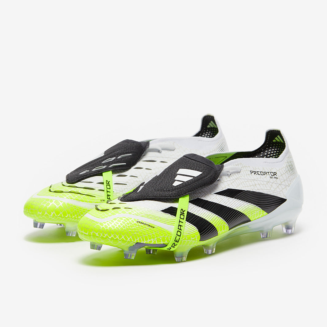 Adidas Predator Elite Tongue FG Football Boots Ftwr White/Core Black/Lucid Lemon