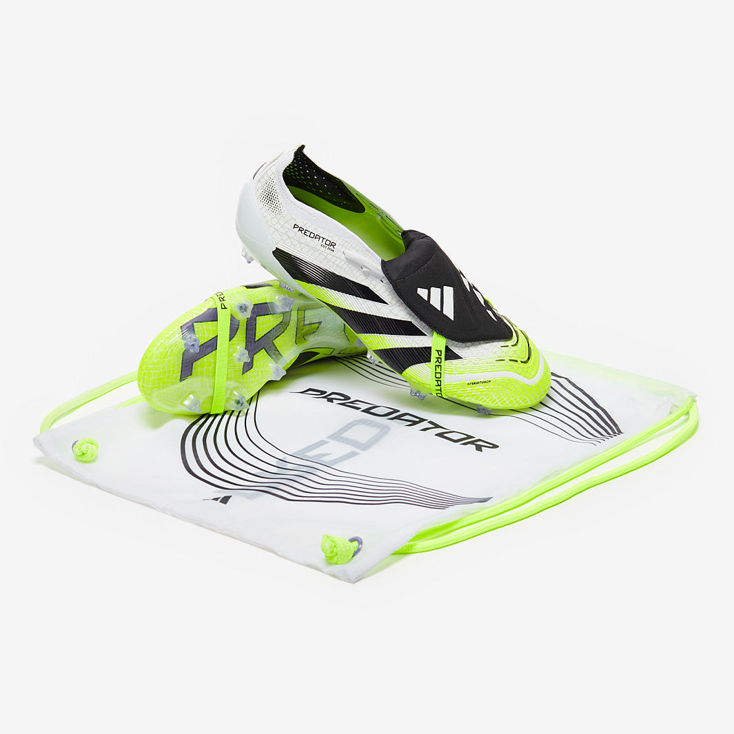 Adidas Predator Elite Tongue FG Football Boots Ftwr White/Core Black/Lucid Lemon