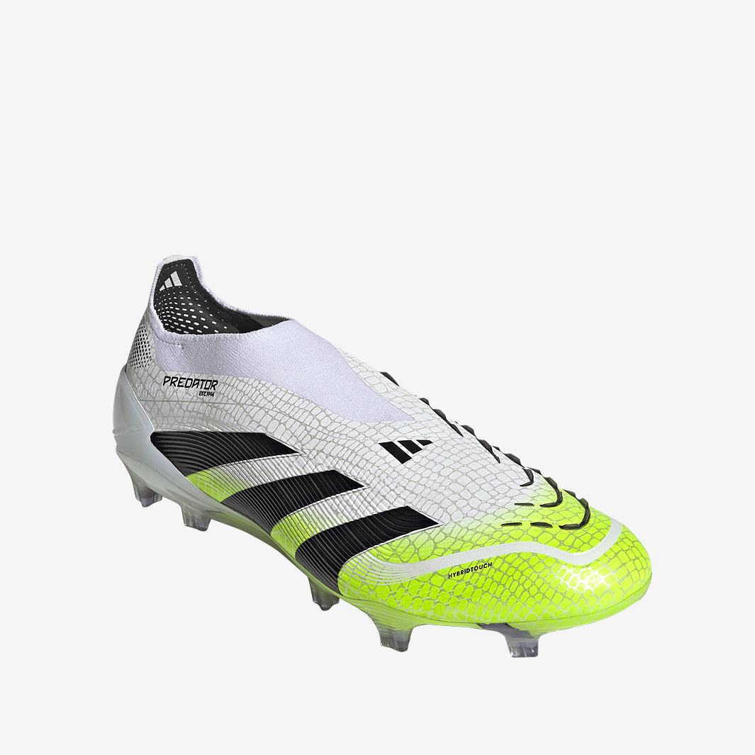 Adidas Predator Elite Laceless FG Football Boots Ftwr White/Core Black/Lucid Lemon