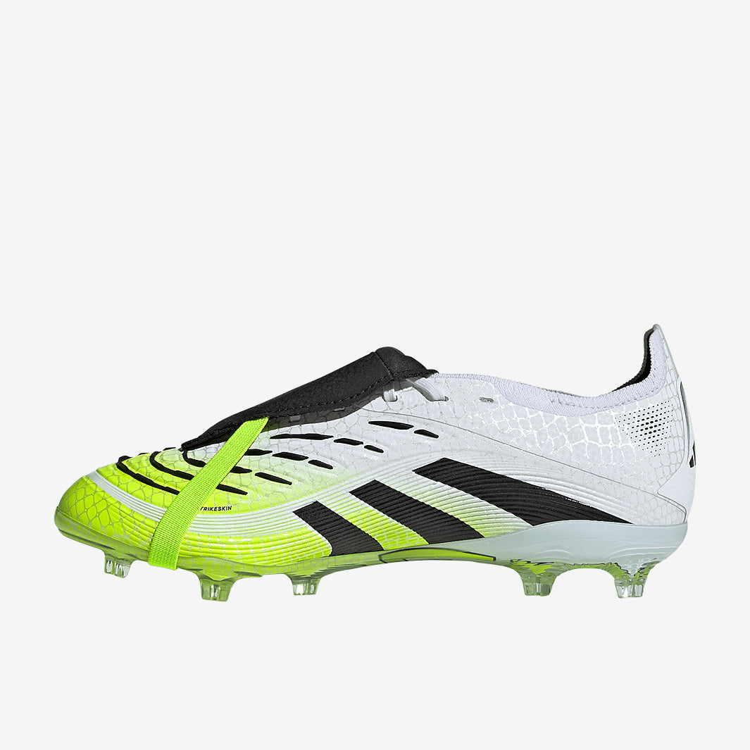 Adidas Kids Predator Elite Tongue FG Football Boots Ftwr White/Core Black/Lucid Lemon