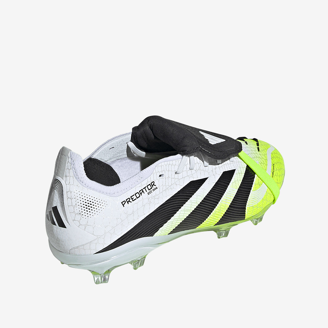 Adidas Kids Predator Elite Tongue FG Football Boots Ftwr White/Core Black/Lucid Lemon