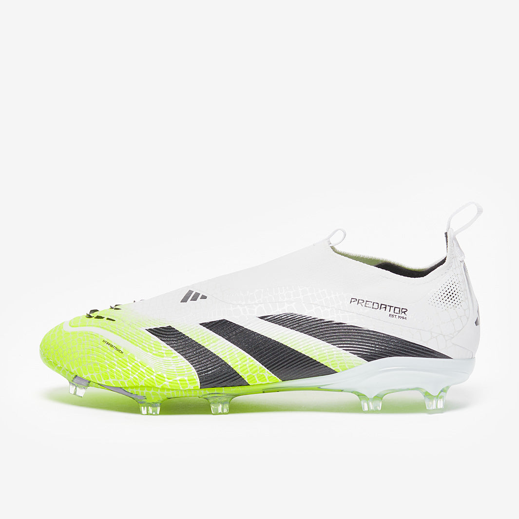 Adidas Kids Predator Elite Laceless FG Football Boots Ftwr White/Core Black/Lucid Lemon