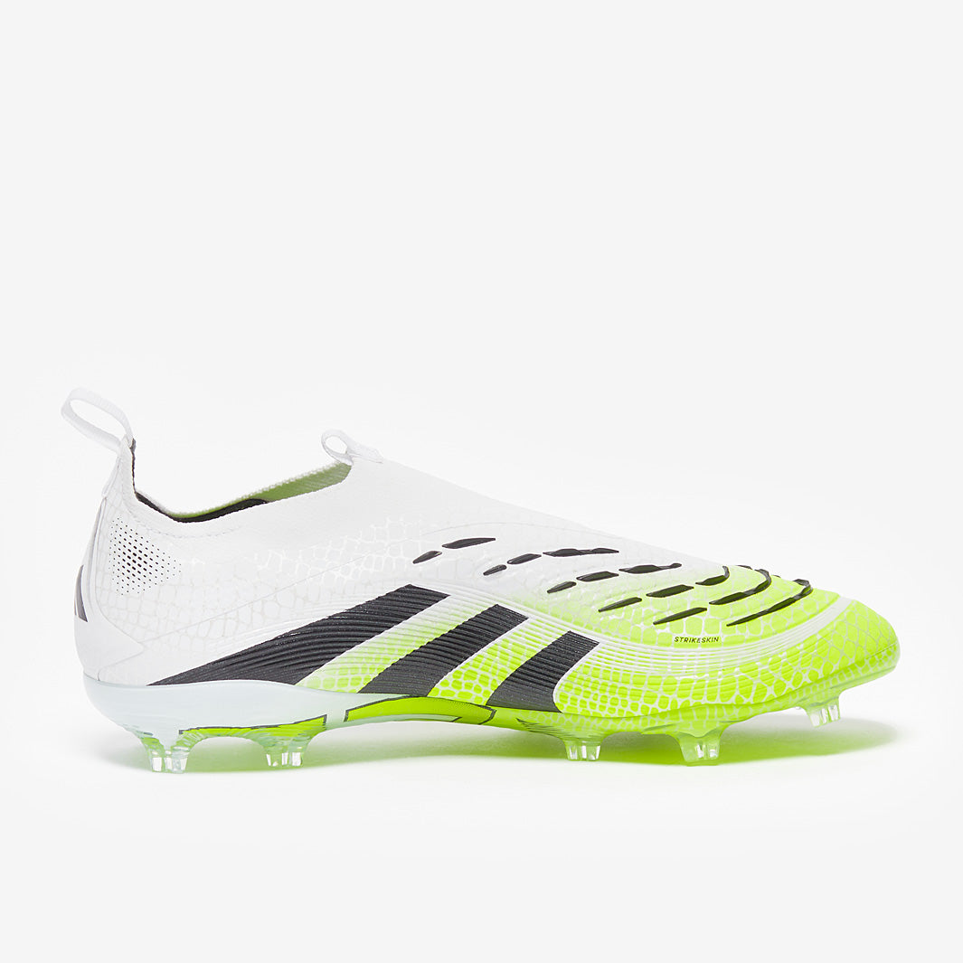 Adidas Kids Predator Elite Laceless FG Football Boots Ftwr White/Core Black/Lucid Lemon