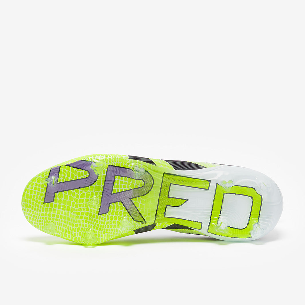 Adidas Kids Predator Elite Laceless FG Football Boots Ftwr White/Core Black/Lucid Lemon
