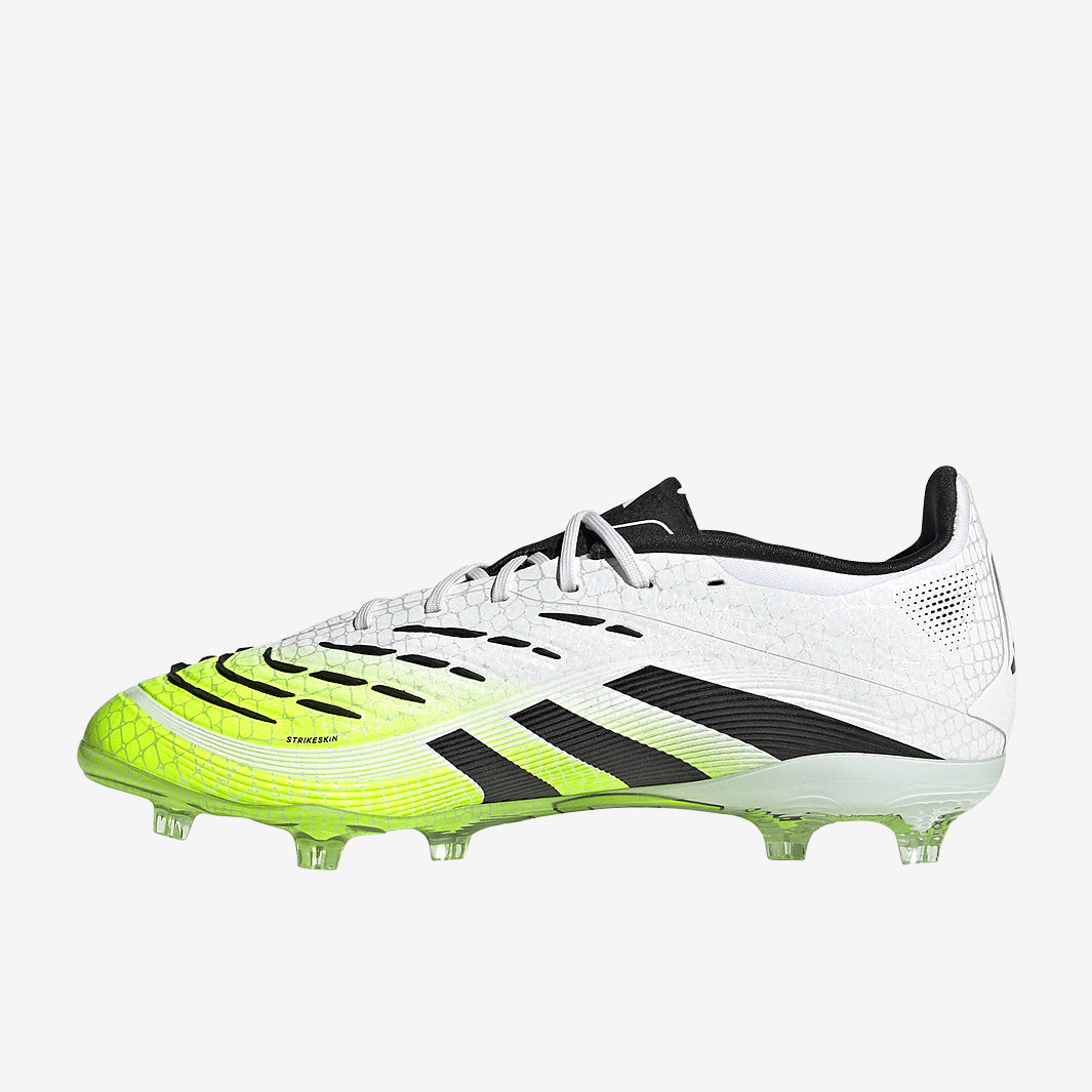 Adidas Kids Predator Elite FG Football Boots Ftwr White/Core Black/Lucid Lemon