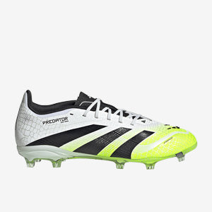 Adidas Kids Predator Elite FG Football Boots Ftwr White/Core Black/Lucid Lemon
