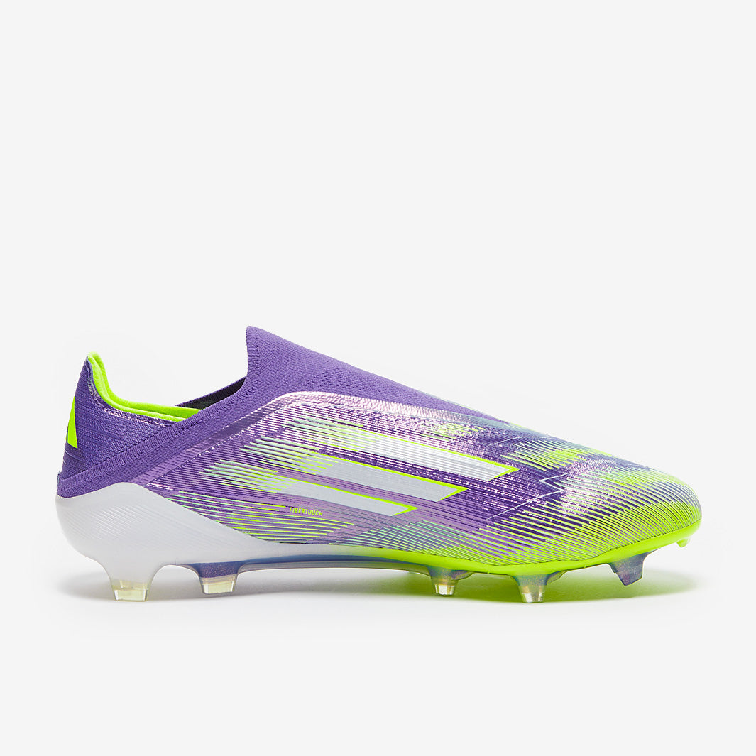 Adidas F50 Elite Laceless FG Football Boots Purple Rush/Ftwr White/Lucid Lemon