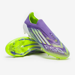 Adidas F50 Elite Laceless FG Football Boots Purple Rush/Ftwr White/Lucid Lemon