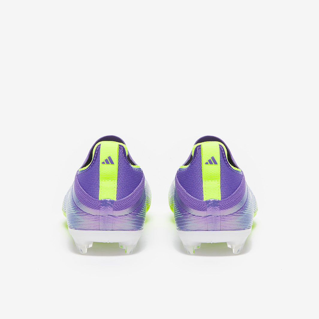 Adidas Kids F50 Elite Laceless FG Football Boots Purple Rush/Ftwr White/Lucid Lemon
