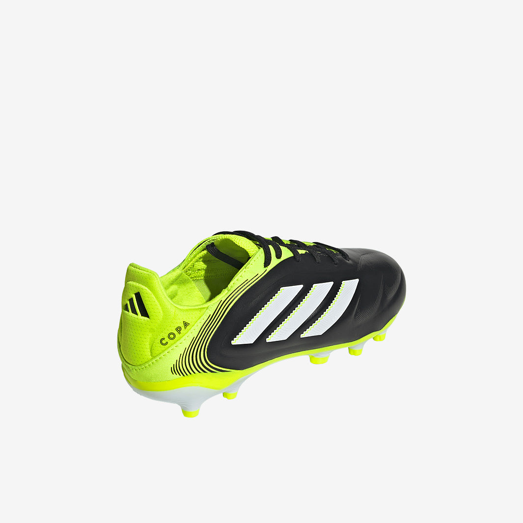 Adidas Kids Copa Pure III Elite FG/MG Football Boots Core Black/Ftwr White/Lucid Lemon