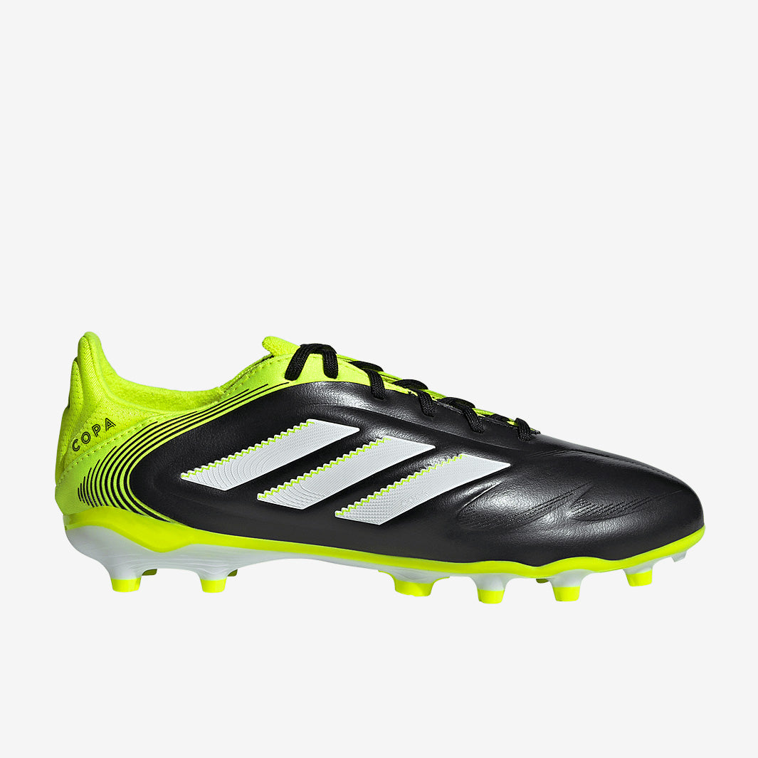 Adidas Kids Copa Pure III Elite FG/MG Football Boots Core Black/Ftwr White/Lucid Lemon