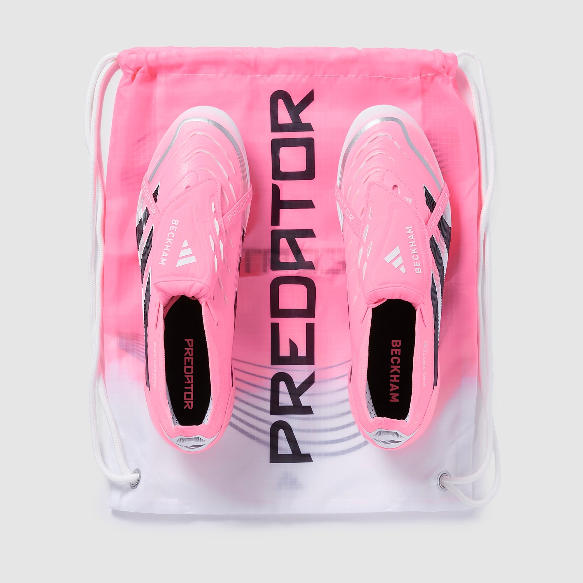 Adidas Predator Elite Tongue X Beckham FG Football Boots Beam Pink/Core Black/Ftwr White