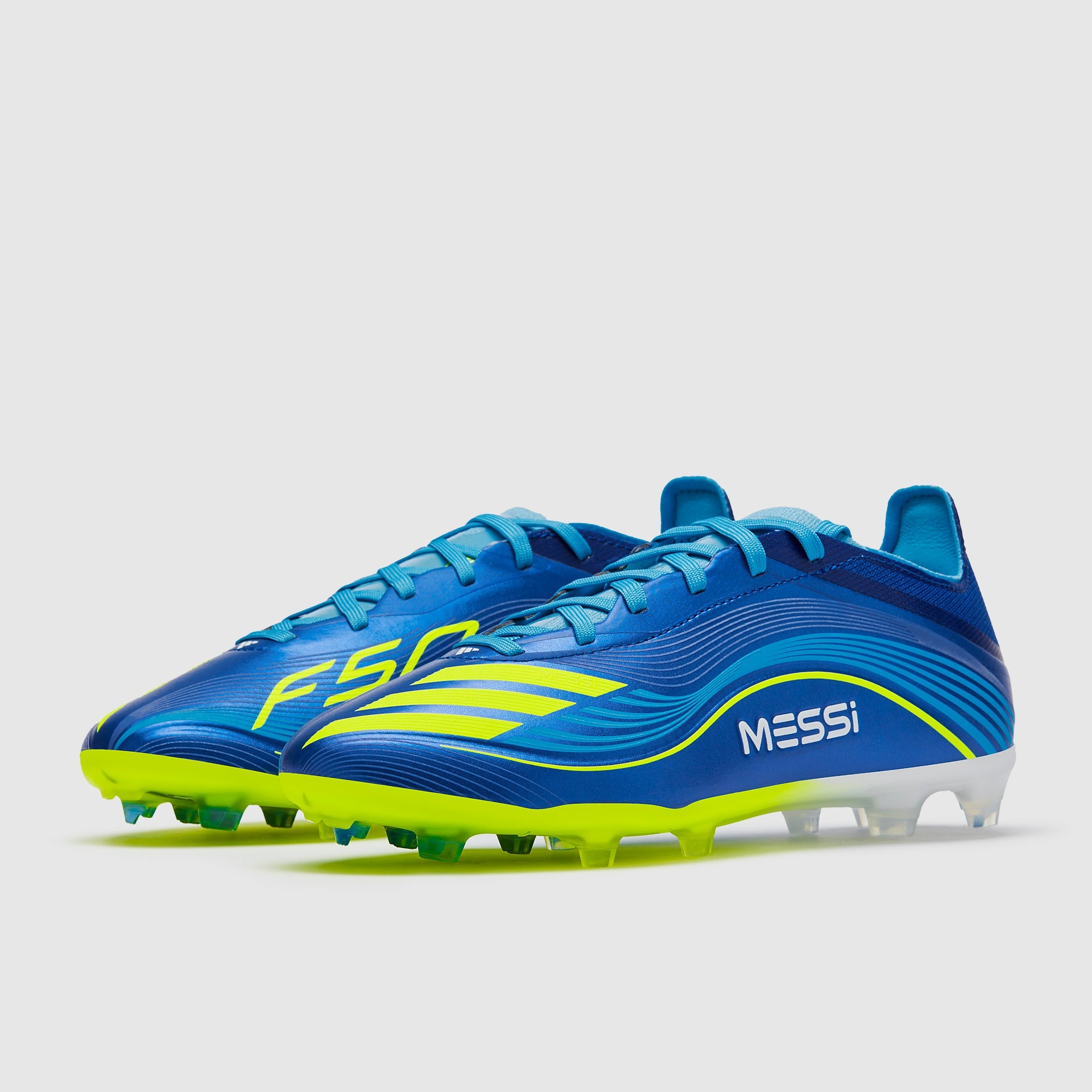 Adidas Kids F50 Elite x Messi FG Football Boots Team Royal Blue/Solar Yellow/Semi Blue Burst