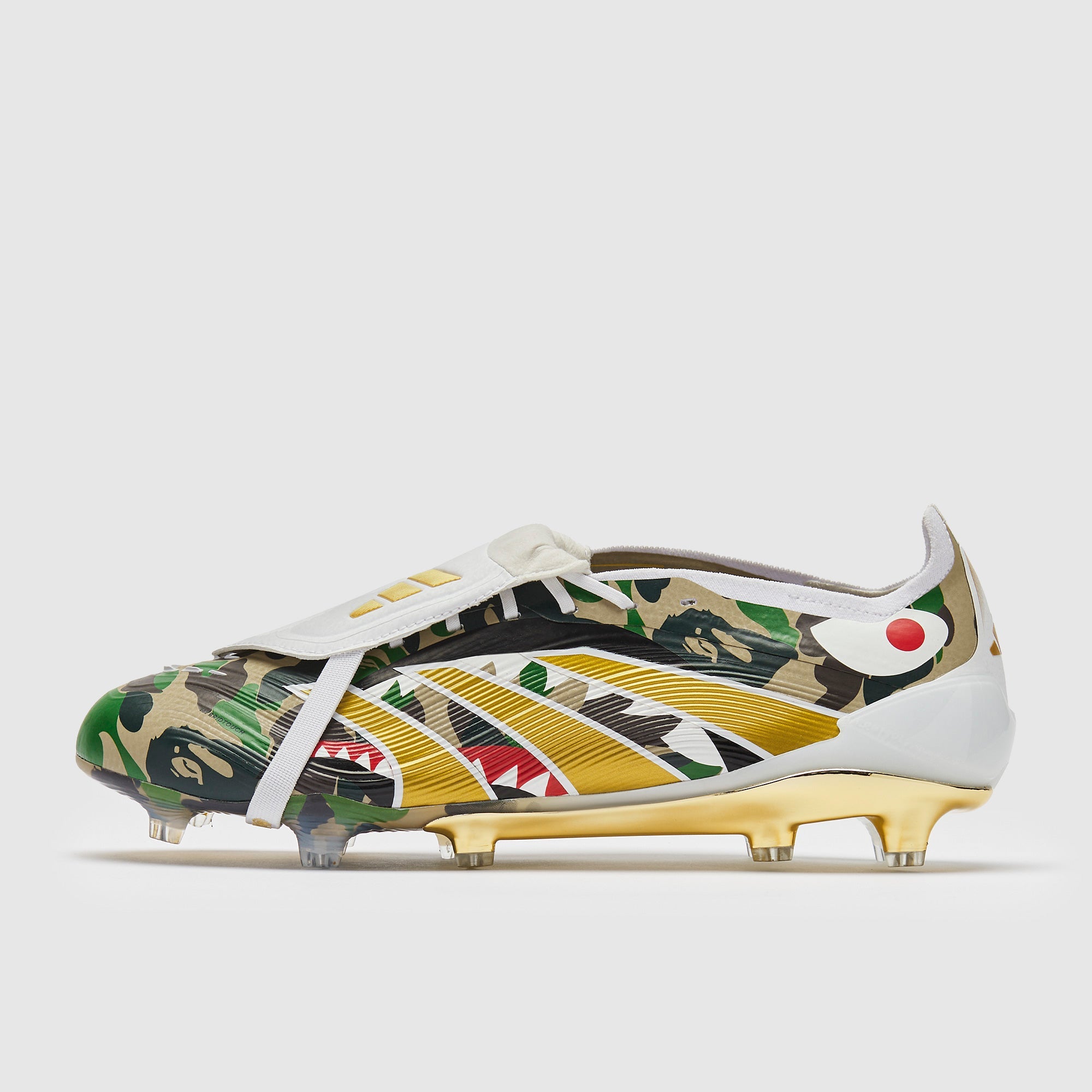 Adidas Predator Elite Tongue X Bape FG Football Boots Hemp/Gold Met/Ftwr White
