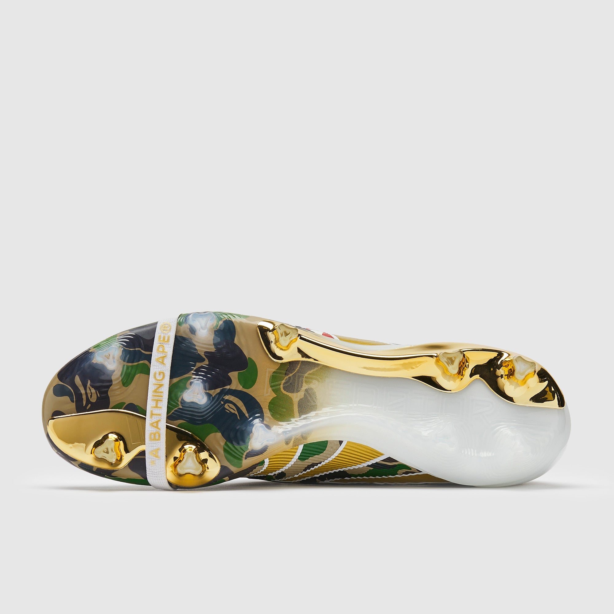 Adidas Predator Elite Tongue X Bape FG Football Boots Hemp/Gold Met/Ftwr White