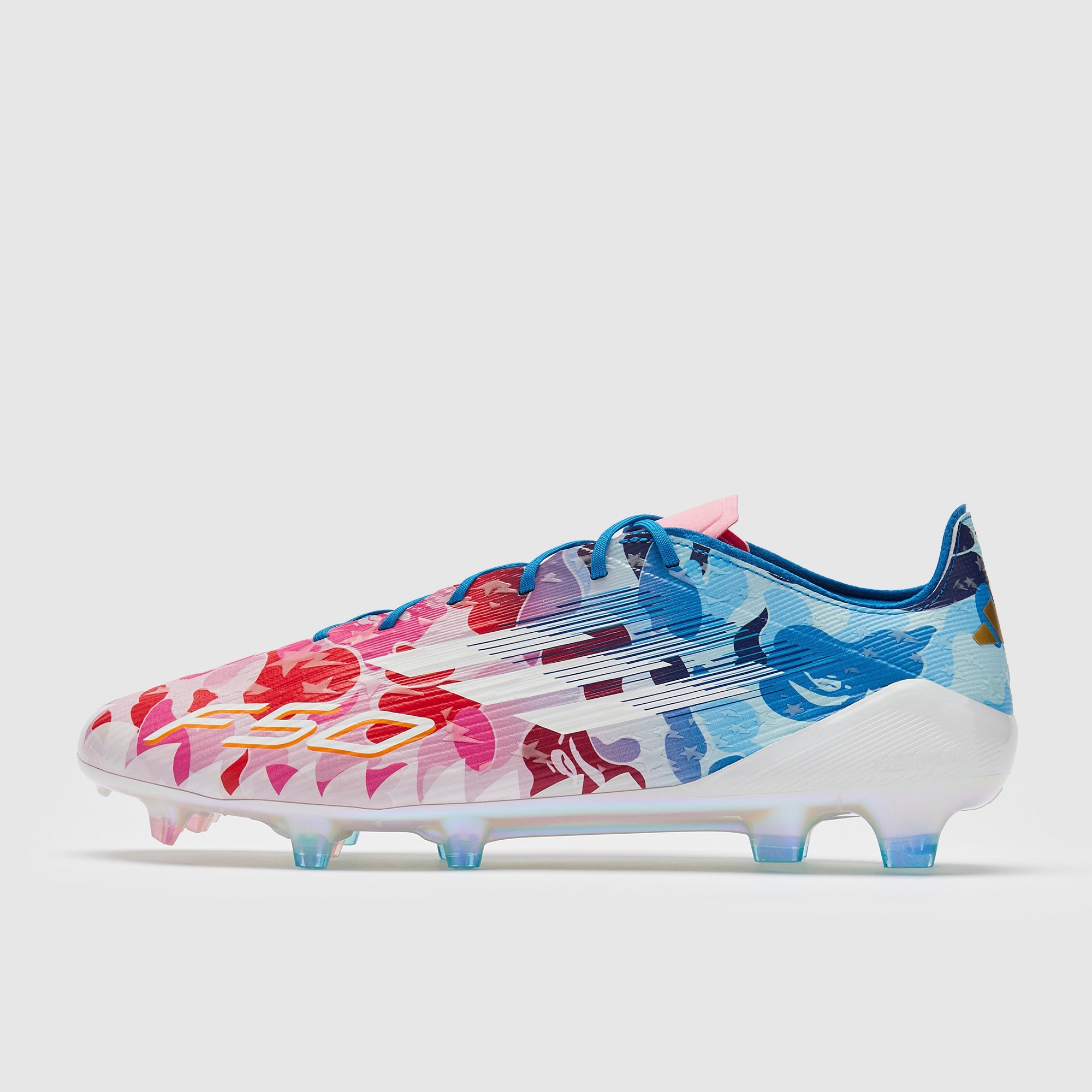 Adidas F50 Elite x BAPE FG Football Boots Clear Pink/Ftwr White/Icey Blue